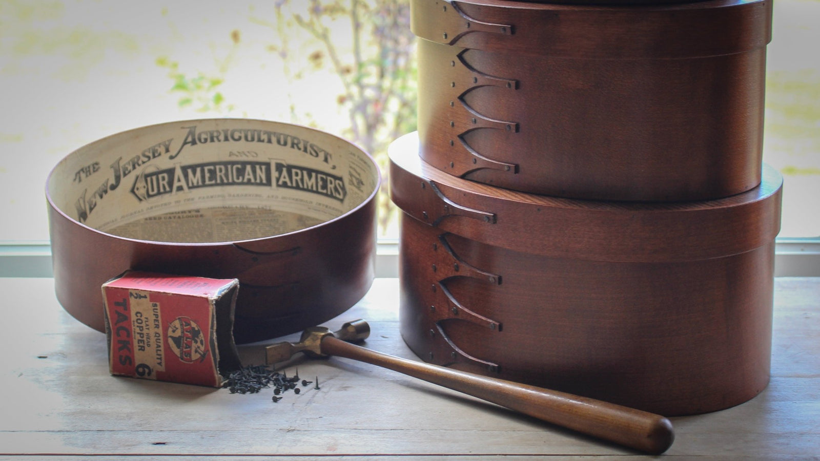 19th C Antique Real Shaker Wooden Spice orders Oval Pantry Box