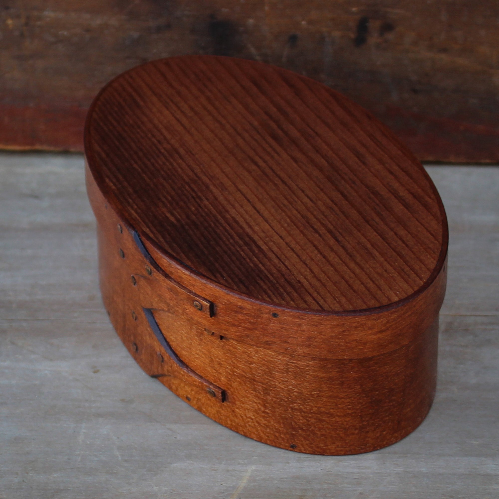 Size #2 Oval Box, Antiqued Natural Finish **2nd, Discounted**