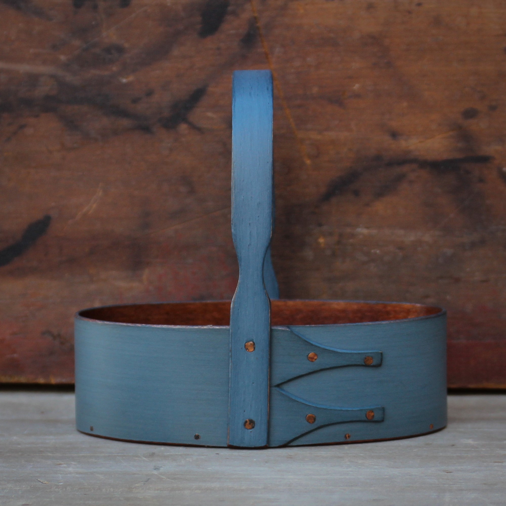 Size #1 Carrier, Blue Milk Paint Finish