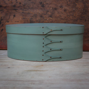 Size #7 Oval Box, Sea Green Milk Paint Finish **2nd, Discounted**