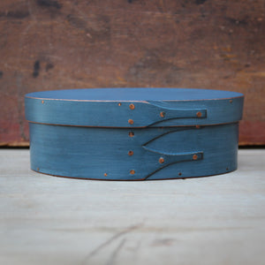 Size #1 Oval Box, Blue Milk Paint Finish **2nd, Discounted**