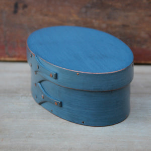 Size #1 Oval Box, Blue Milk Paint Finish **2nd, Discounted**