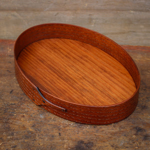 Size #5 Oval Stitcher's Tray in an Antiqued Natural Finish