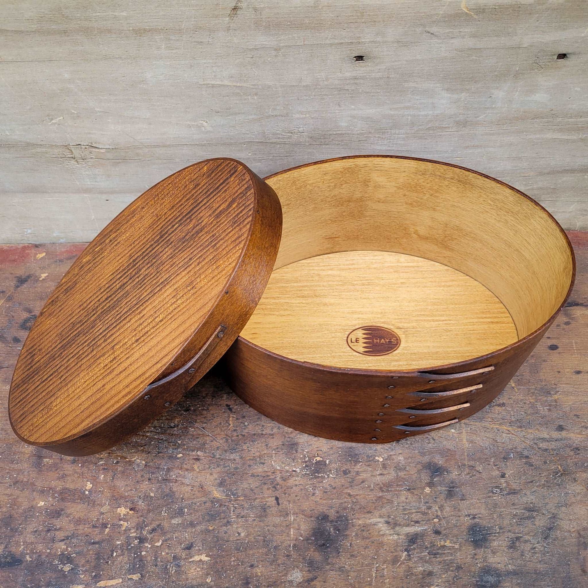 Shaker Oval Box, Size #5 Tall, LeHays Shaker Boxes, Handcrafted in Maine.  Interior View